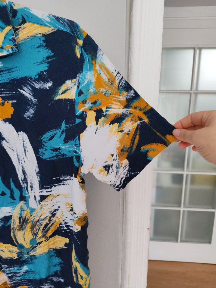 Erkek Kısa Kollu Çok Renkli Batik Desenli Gömlek - Görsel 5