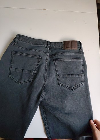 Gri Rahat Kesim Erkek Denim Pantolon - Görsel 6
