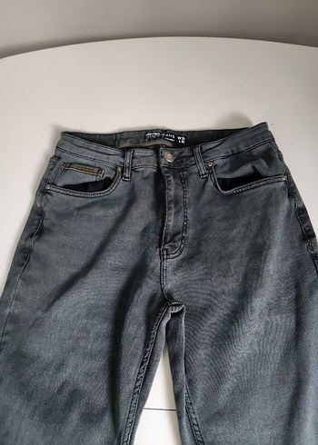 Gri Rahat Kesim Erkek Denim Pantolon - Görsel 2