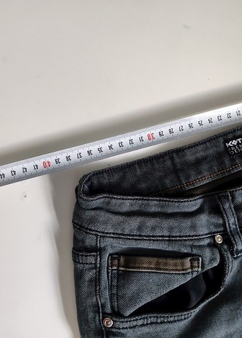 Gri Rahat Kesim Erkek Denim Pantolon - Görsel 4