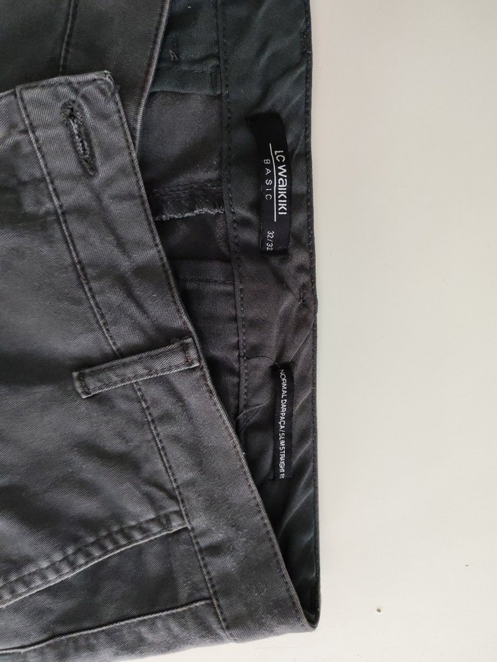 Gri Erkek Denim Pantolon - Görsel 5