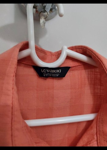 Erkek Çocuk Kırmızı Kısa Kollu Keten Gömlek - Görsel 3