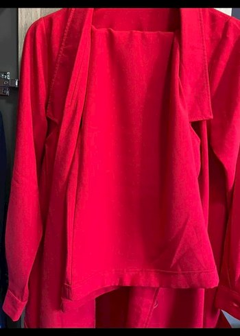 Kırmızı Uzun Kadın ikili tk - Görsel 2