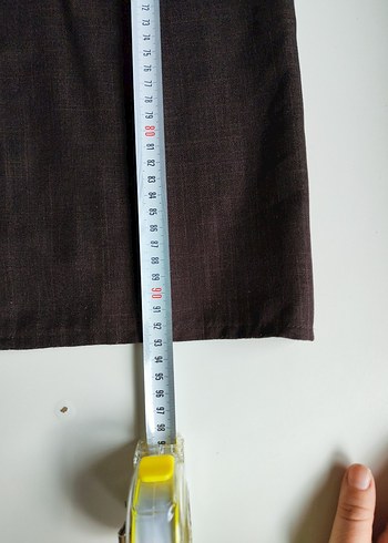 Kahverengi Midi Keten Kadın Kumaş Pantolon - Görsel 5