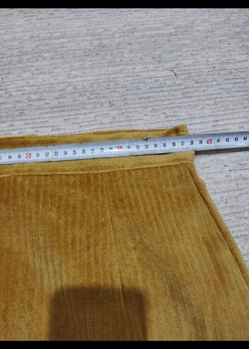 Kadın Bej Süet Pileli Midi Etek - Görsel 2