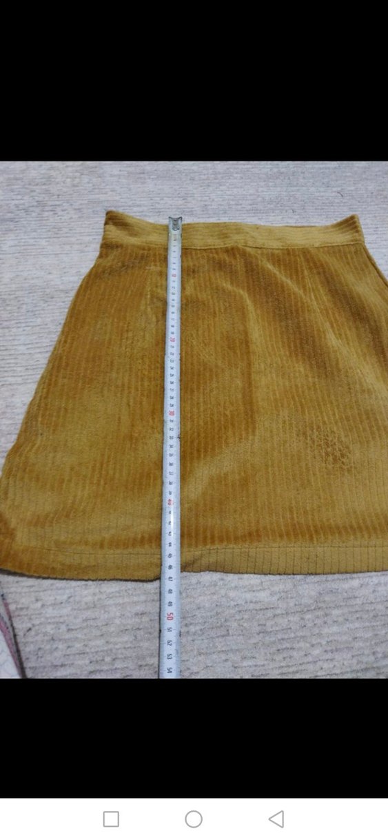 Kadın Bej Süet Pileli Midi Etek - Görsel 3