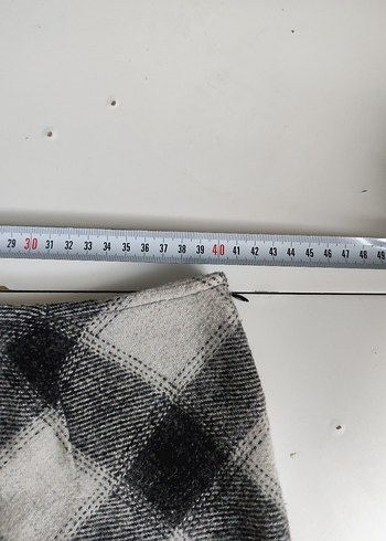 Gri Ekose Midi Kadın Etek - Görsel 4