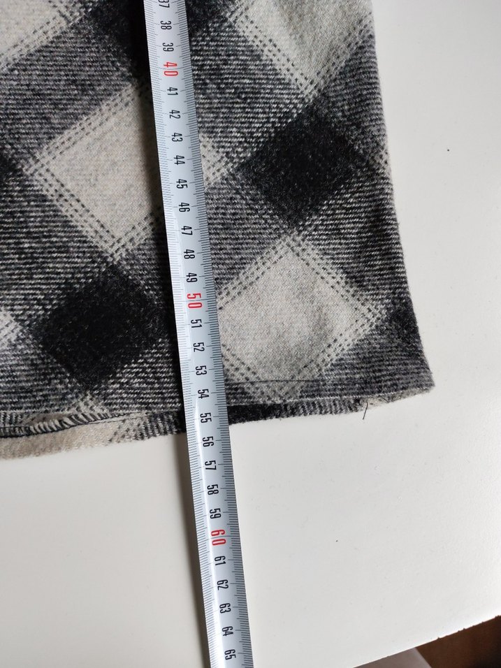 Gri Ekose Midi Kadın Etek - Görsel 3