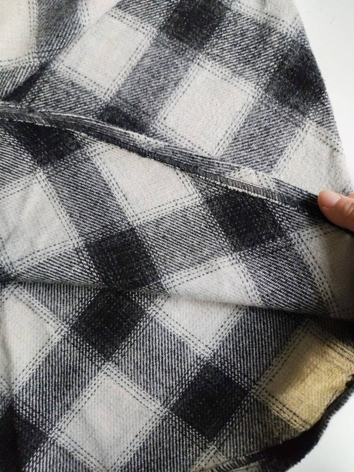 Gri Ekose Midi Kadın Etek - Görsel 5