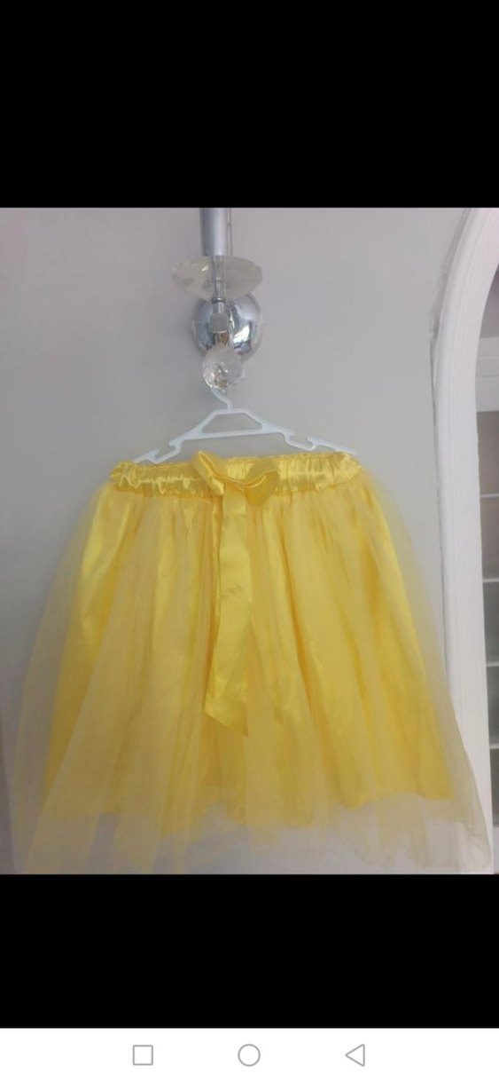 Sarı Fırfırlı Kız Çocuk Etek - Görsel 5