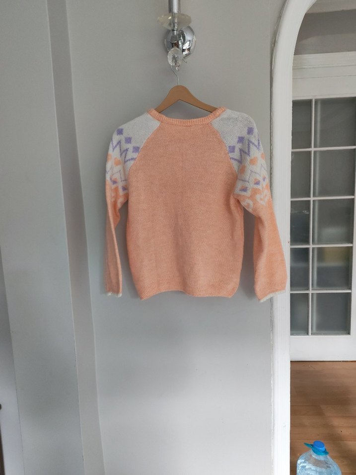 Bohem Tarz Pastel Renkli Örgü lkız çocuk Kazak - Görsel 5