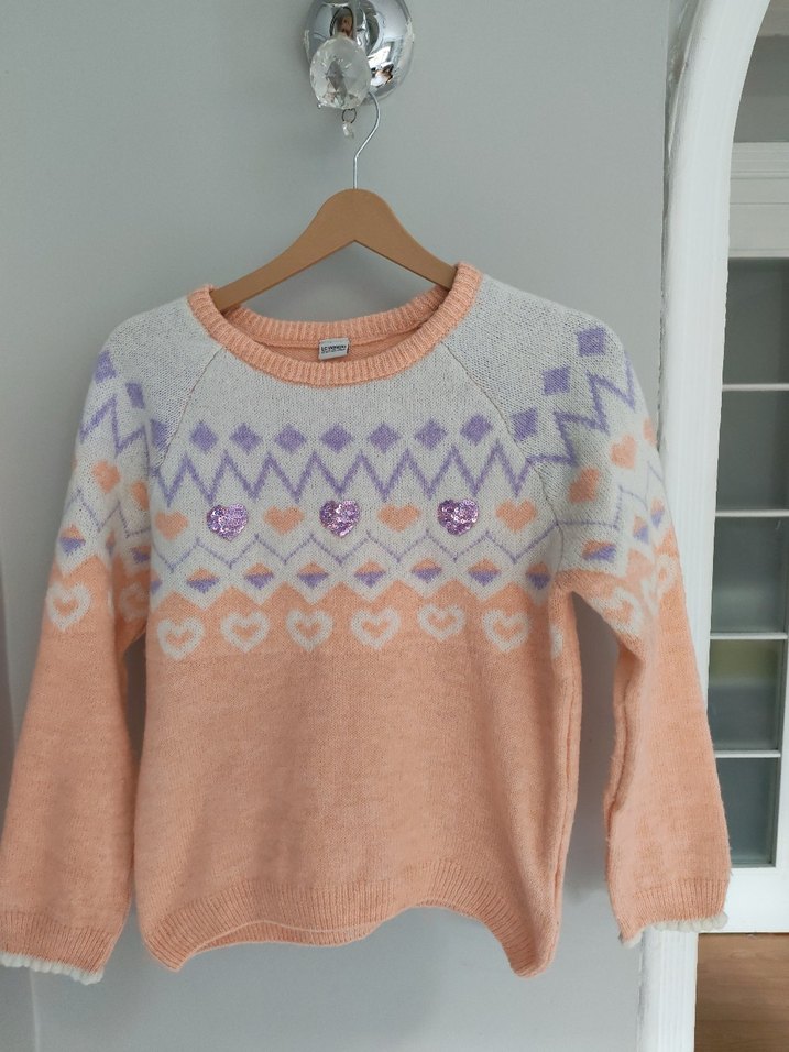 Bohem Tarz Pastel Renkli Örgü lkız çocuk Kazak - Görsel 2