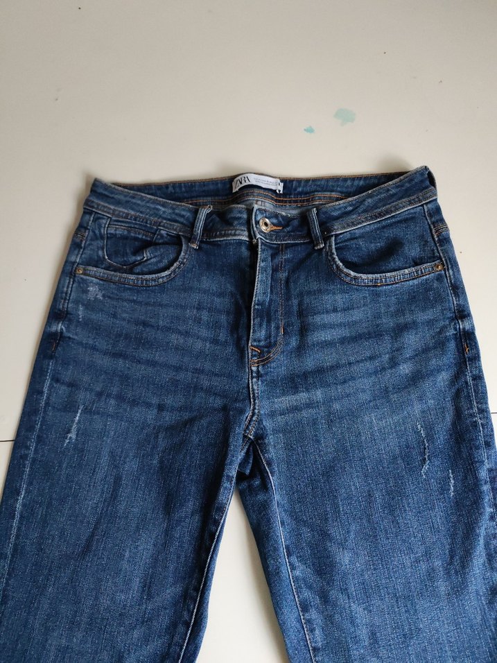 Günlük Mavi Denim Kadın Pantolon - Görsel 3