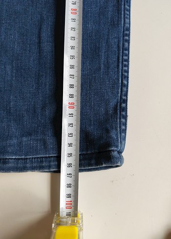 Günlük Kullanım için Kadın Mavi Denim Pantolon - Görsel 4