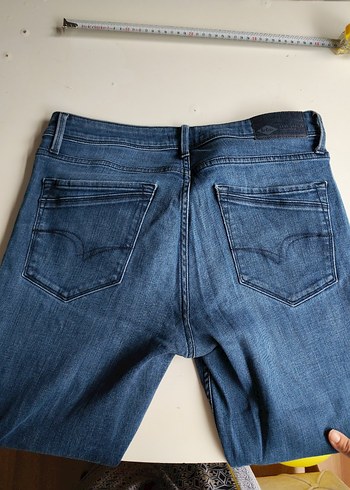 Günlük Kullanım için Kadın Mavi Denim Pantolon - Görsel 6
