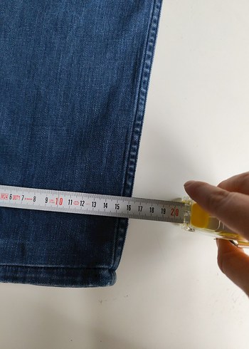 Günlük Kullanım için Kadın Mavi Denim Pantolon - Görsel 3