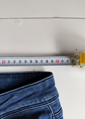 Günlük Kullanım için Kadın Mavi Denim Pantolon - Görsel 5