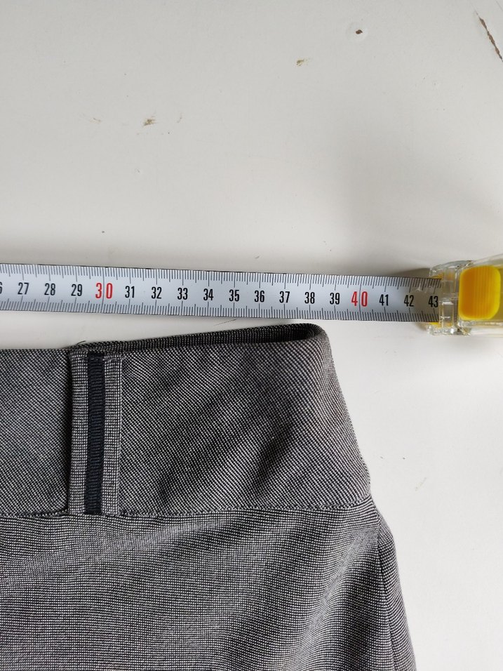 Gri Midi Kalem Etek, Kemer Detaylı - Görsel 3