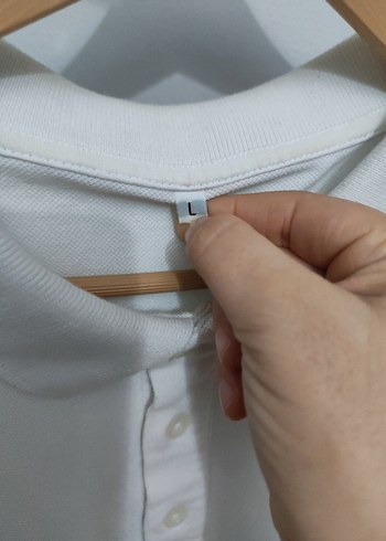 Erkek Beyaz Kısa Kollu Keten Polo Tişört - Görsel 3