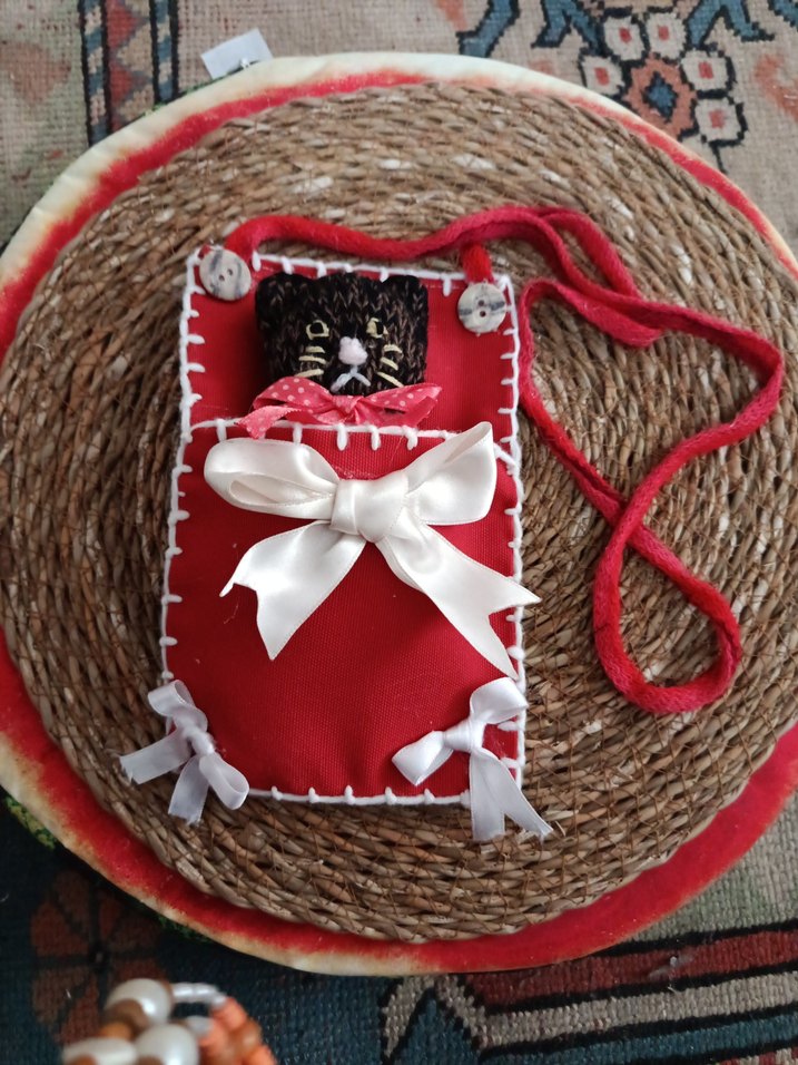 Kırmızı Kedili çanta - Görsel 3