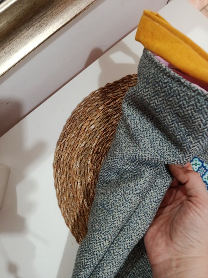 Düğmeli Gri Denim Bohem Kadın Çanta - Görsel 3