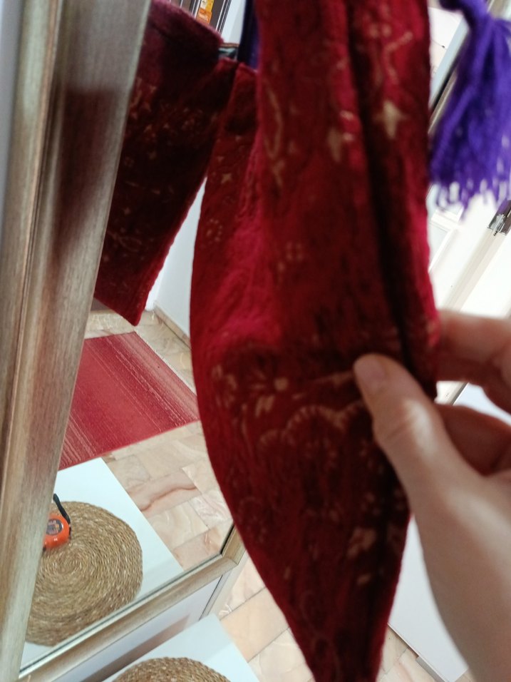 Bordo  Bohem Kadın Çanta - Görsel 4