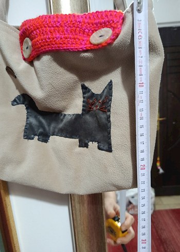 Bohem Tarzı Kadın kadife Omuz Çantası - Görsel 4