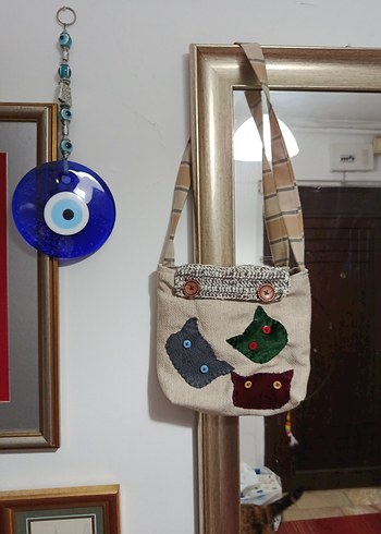 Örgü detaylı Bohem Kadın Çantası - Görsel 2