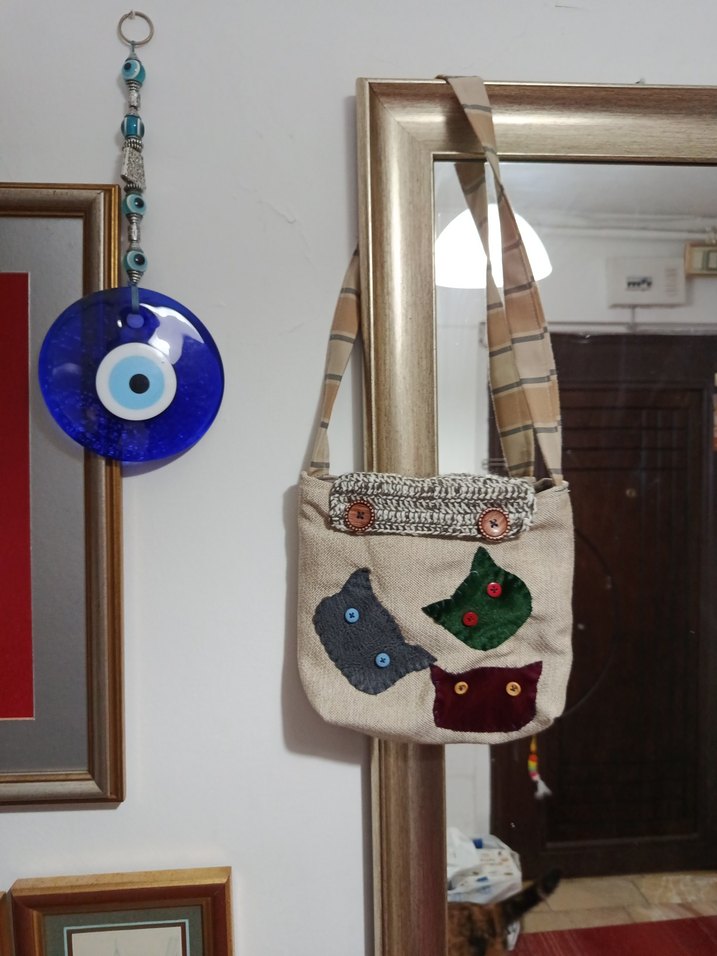 Örgü detaylı Bohem Kadın Çantası - Görsel 2