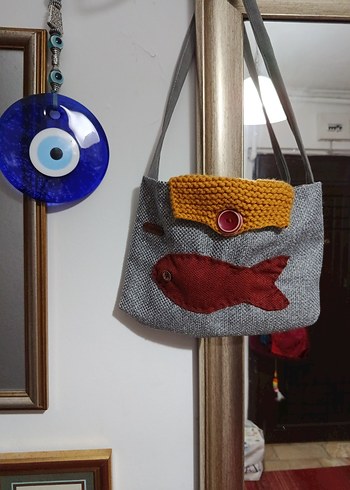 Bohem Örgü detaylı Kadın Çanta - Görsel 3