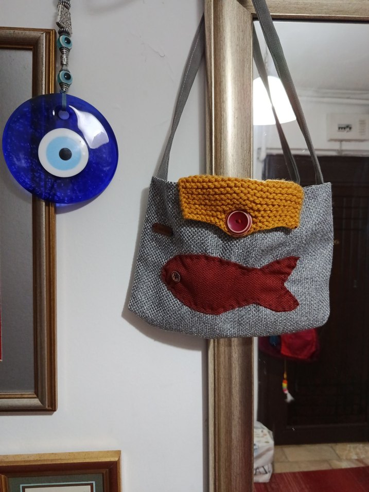 Bohem Örgü detaylı Kadın Çanta - Görsel 3