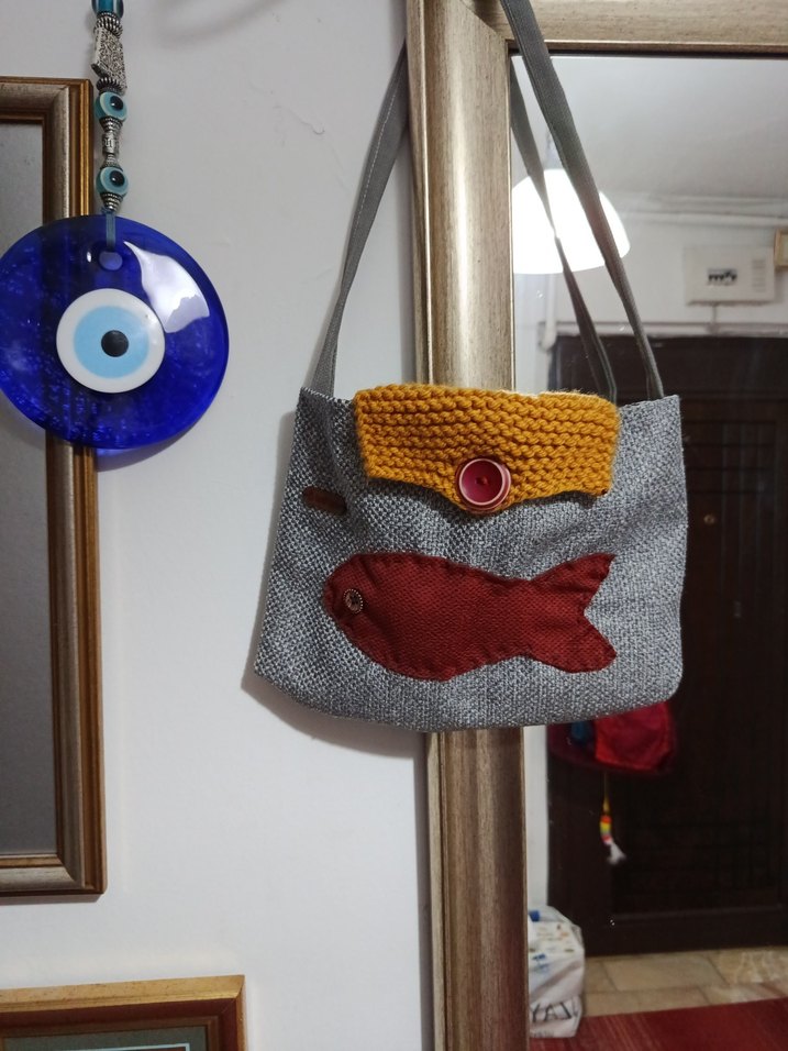 Bohem Örgü detaylı Kadın Çanta - Görsel 2