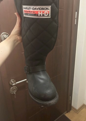 Harley Deri Biker Dizüstü Kadın Çizme - Görsel 10