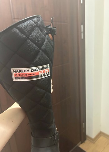 Harley Deri Biker Dizüstü Kadın Çizme - Görsel 3