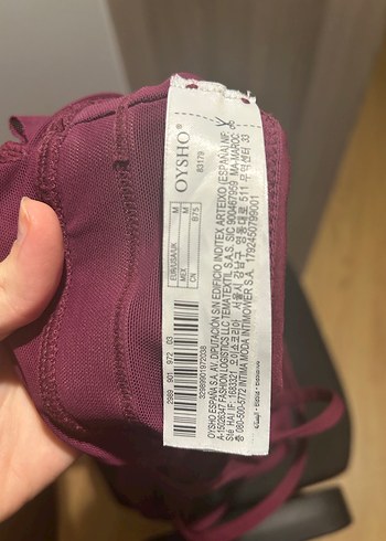 Oysho sporcu sütyeni bordo - Görsel 3
