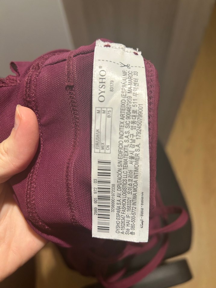 Oysho sporcu sütyeni bordo - Görsel 3