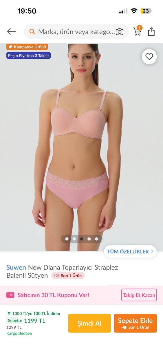 Pastel Pembe suwen sütyen - Görsel 4