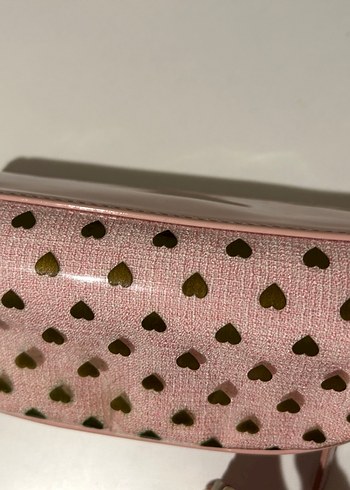 Fermuarlı Pembe Kadın Makyaj Çantası - Görsel 6