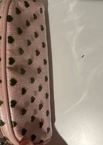 Fermuarlı Pembe Kadın Makyaj Çantası - Görsel 4