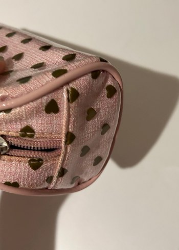 Fermuarlı Pembe Kadın Makyaj Çantası - Görsel 7