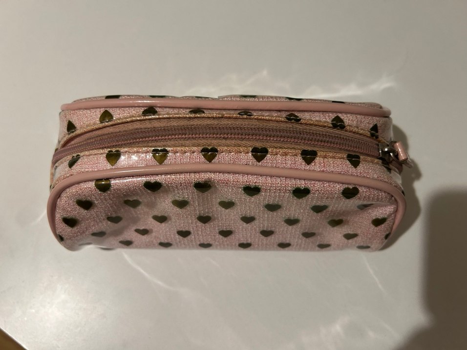 Fermuarlı Pembe Kadın Makyaj Çantası - Görsel 2