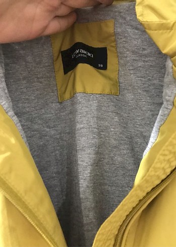 Sarı Kadın Midi Yağmurluk Fermuarlı - Görsel 5