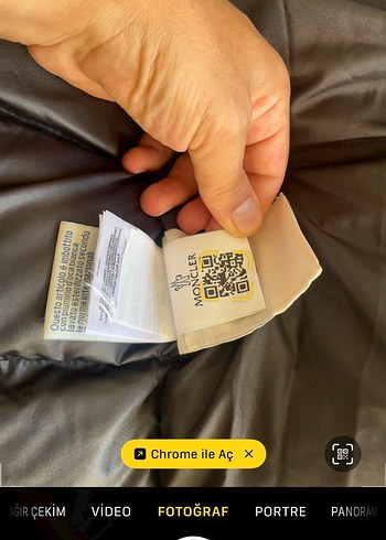 Erkek orijinal moncler Siyah Parlak Deri Mont - Görsel 8