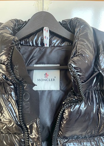 Erkek orijinal moncler Siyah Parlak Deri Mont - Görsel 2