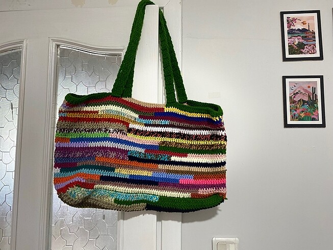 Beden Örgü Omuz Çanta/ Tote Bag Model