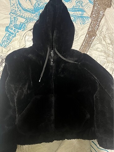 kürk siyah pull and bear