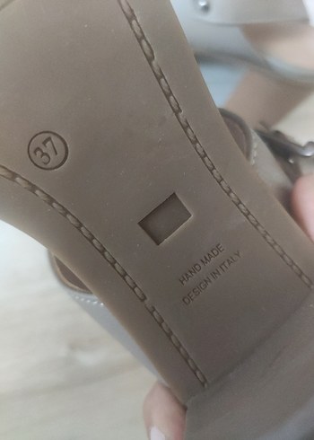 Bej Kadın Minimalist Topuklu Sandalet - Görsel 5