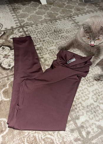 Bordo  Kadın Tayt - Görsel 2