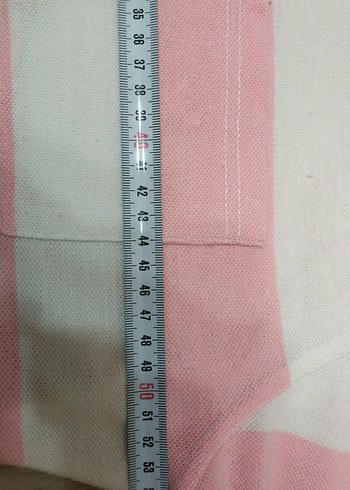 EN 54, BOY 65 Pembe Beyaz Çizgili Kısa Kollu Polo Tişört - Görsel 6