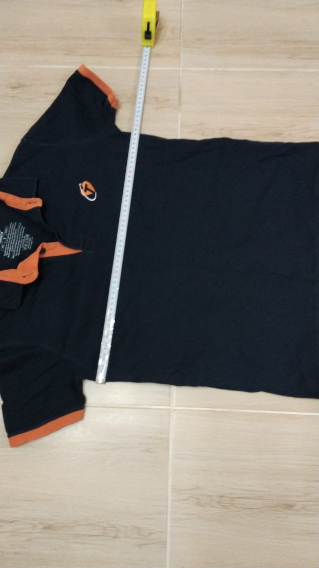 EN 48,BOY 62 Turuncu Detaylı Lacivert Polo Tişört - Görsel 4